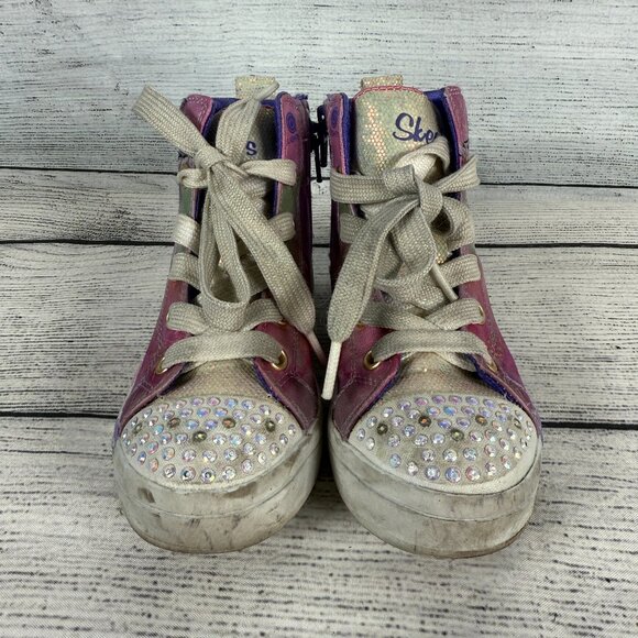 Sketchers Little Girls Twinkle Toes Unicorn Splash High Top Sneakers Sz 11 - Picture 9 of 9